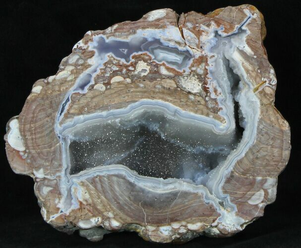 Crystal Filled Dugway Geode (Polished Half) #33140